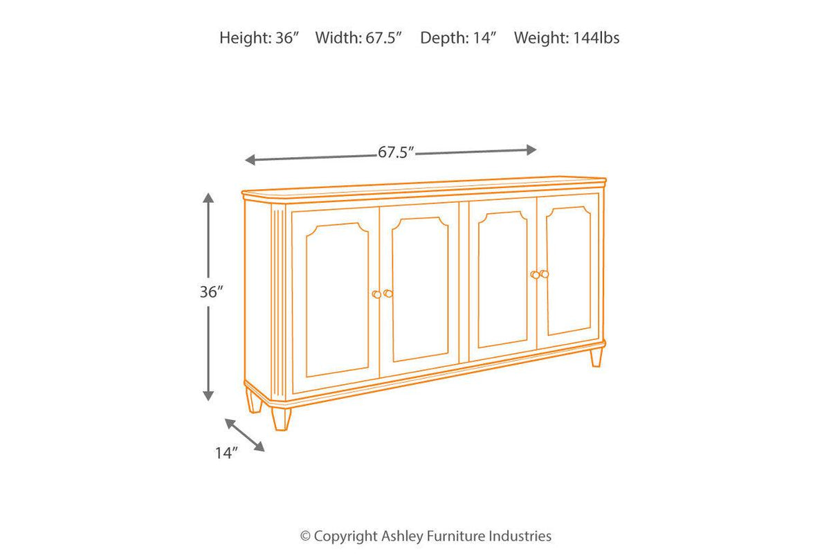Mirimyn Antique White Accent Cabinet by Ashley at Eve Furniture