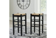 Mirimyn Black Bar Height Barstool, Set of 2 by Ashley at Eve Furniture