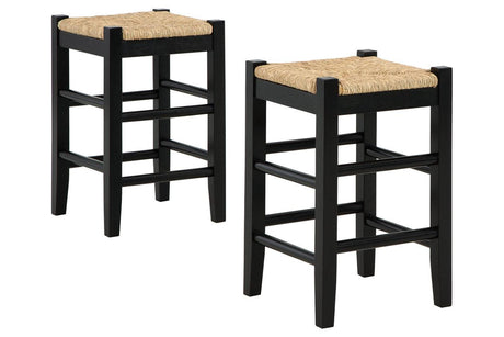Mirimyn Black Counter Height Barstool, Set of 2 by Ashley at Eve Furniture
