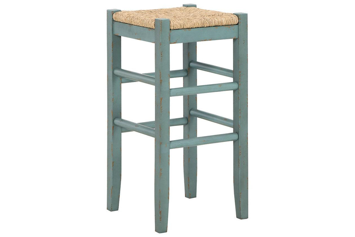 Mirimyn Teal Bar Height Barstool, Set of 2 by Ashley at Eve Furniture