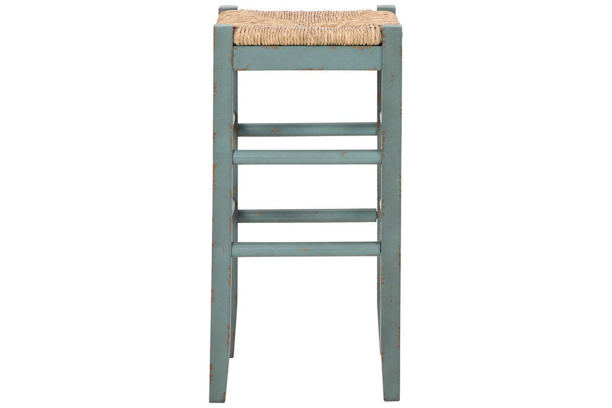 Mirimyn Teal Bar Height Barstool, Set of 2 by Ashley at Eve Furniture