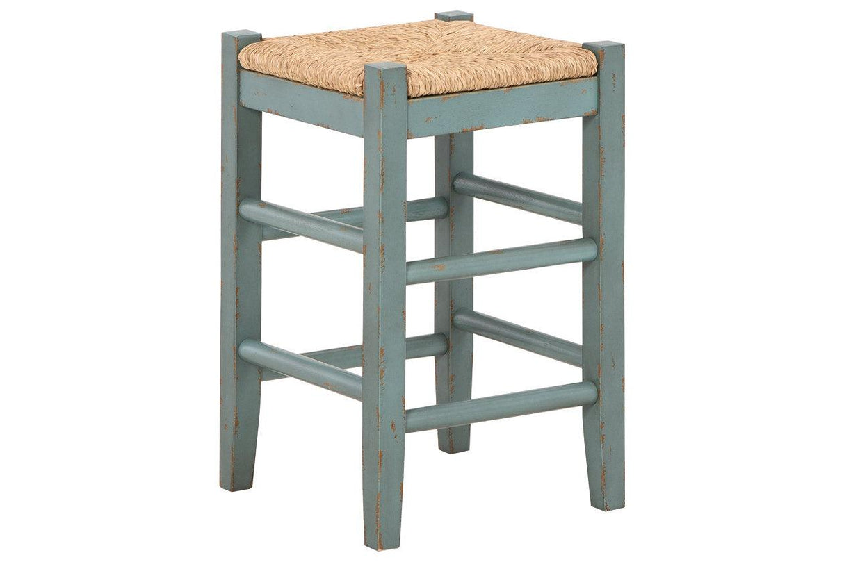 Mirimyn Teal Counter Height Barstool, Set of 2 by Ashley at Eve Furniture