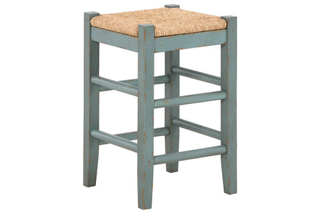 Mirimyn Teal Counter Height Barstool, Set of 2 by Ashley at Eve Furniture