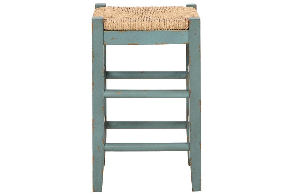 Mirimyn Teal Counter Height Barstool, Set of 2 by Ashley at Eve Furniture