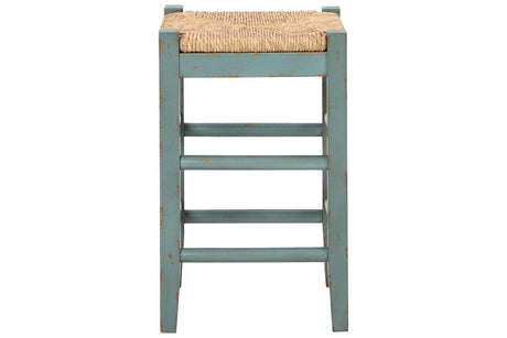 Mirimyn Teal Counter Height Barstool, Set of 2 by Ashley at Eve Furniture
