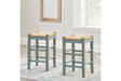 Mirimyn Teal Counter Height Barstool, Set of 2 by Ashley at Eve Furniture