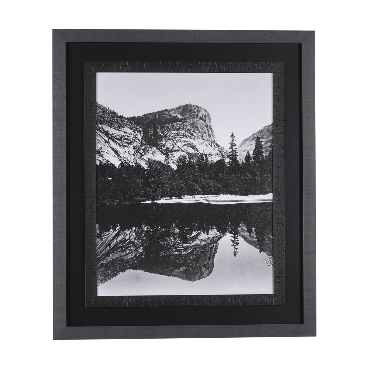 Mirror Lake by Carleton E Watkins a Hand Embellished Textured Framed Photo Art Print by Mercana at Eve Furniture
