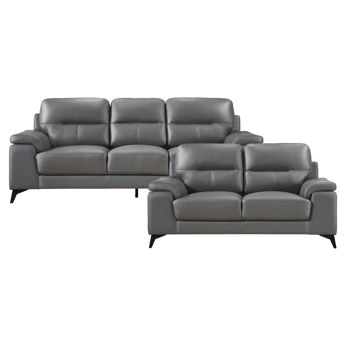 Mischa Dark Gray 2-Piece Living Room Set by Homelegance at Eve Furniture