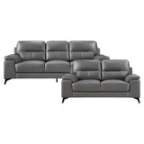 Mischa Dark Gray 2-Piece Living Room Set by Homelegance at Eve Furniture