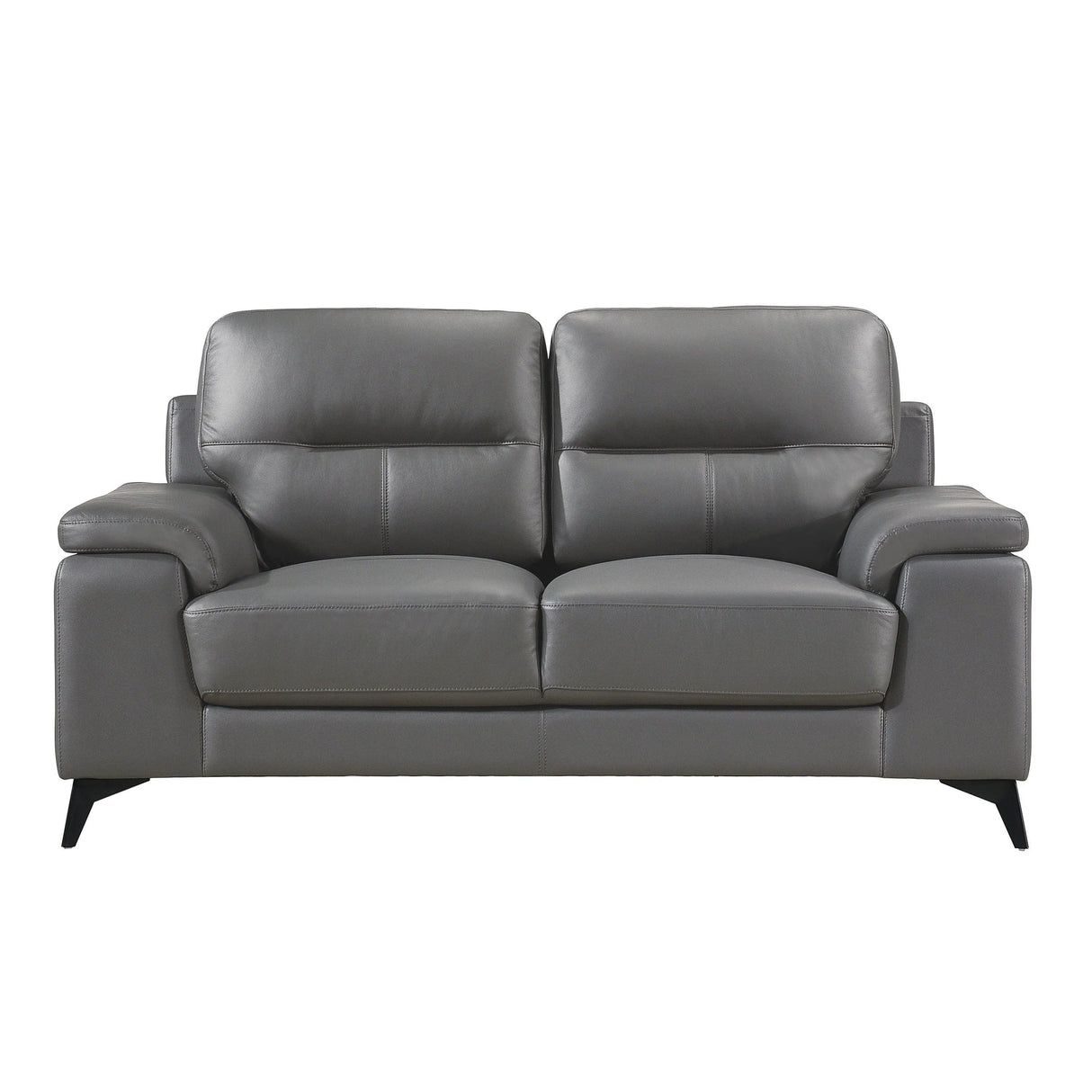Mischa Dark Gray Top-Grain Leather Living Room Set by Homelegance at Eve Furniture