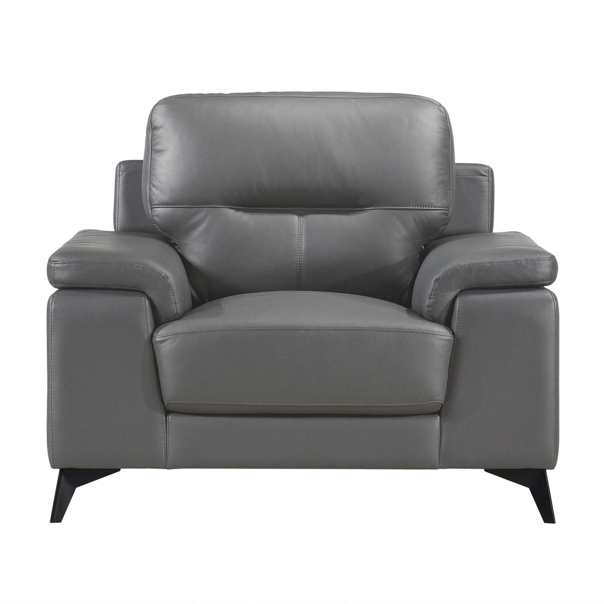 Mischa Dark Gray Top-Grain Leather Living Room Set by Homelegance at Eve Furniture