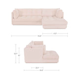 Mischa Light Beige Right Sectional by Moe's Home at Eve Furniture