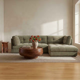 Mischa Sage Green Right Sectional by Moe's Home at Eve Furniture
