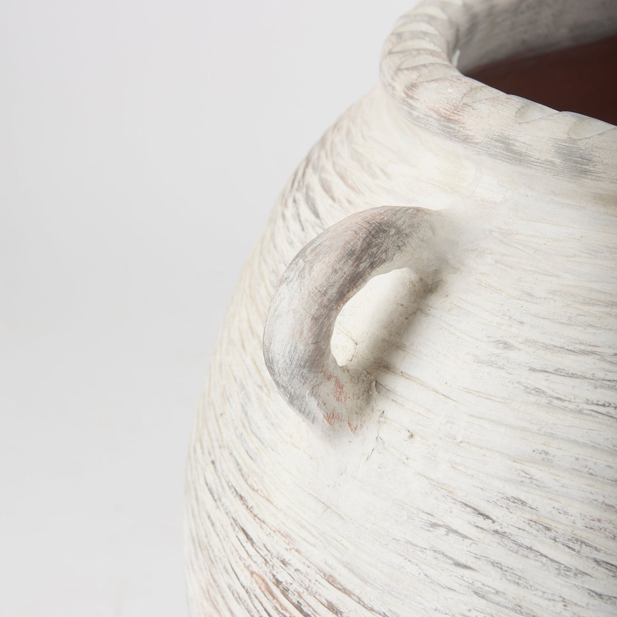 Misha 25.2L x 25.2W x 22.4H Cream Ceramic Floor Vase by Mercana at Eve Furniture