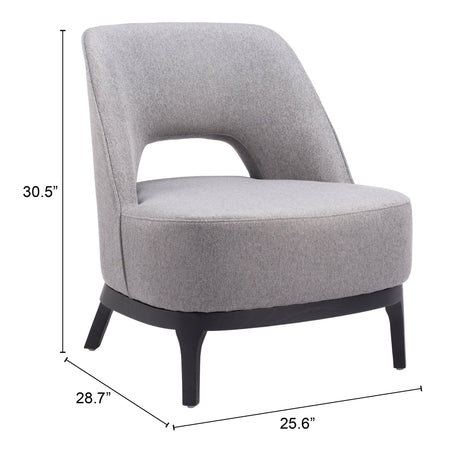 Mistley Gray Accent Chair by Zuomod at Eve Furniture