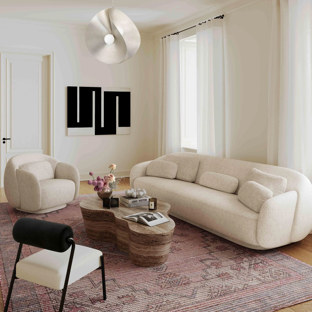 Misty Boucle Accent Chair by TOV Furniture at Eve Furniture
