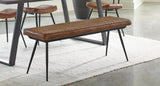 Misty Camel/Black Cushion Side Bench by Coaster at Eve Furniture