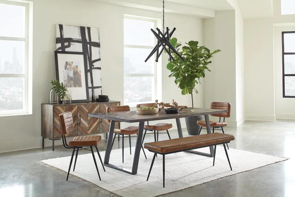 Misty Camel/Black Padded Side Chairs, Set of 2 by Coaster at Eve Furniture