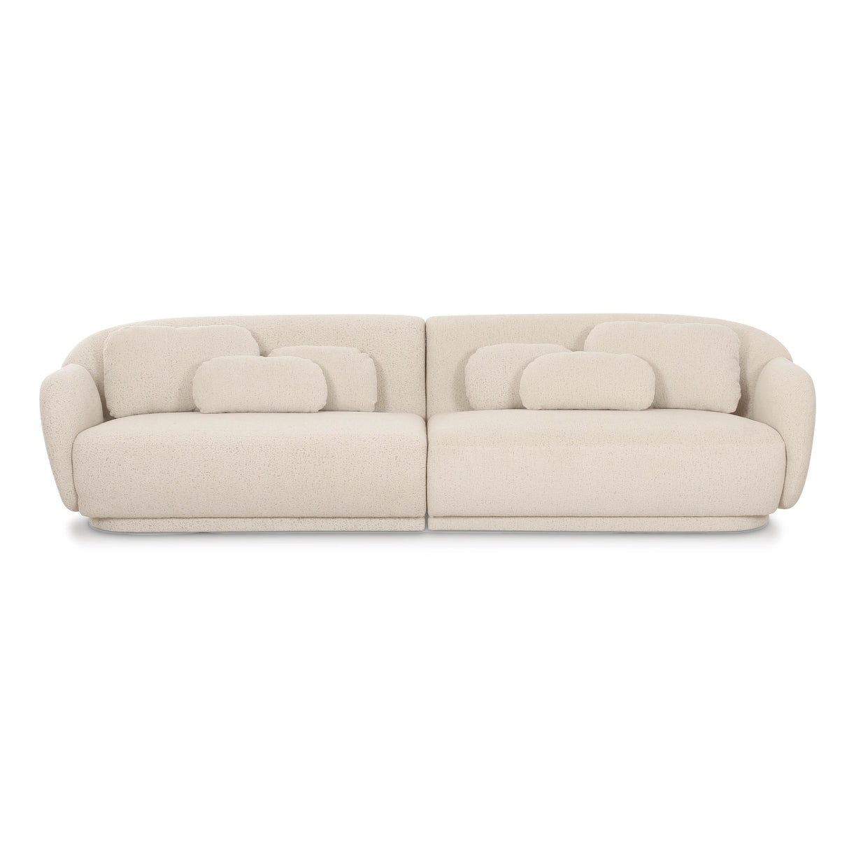 Misty Cream Boucle Modular 4-Seater Sofa by TOV Furniture at Eve Furniture