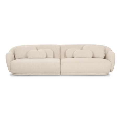 Misty Cream Boucle Modular 4-Seater Sofa by TOV Furniture at Eve Furniture