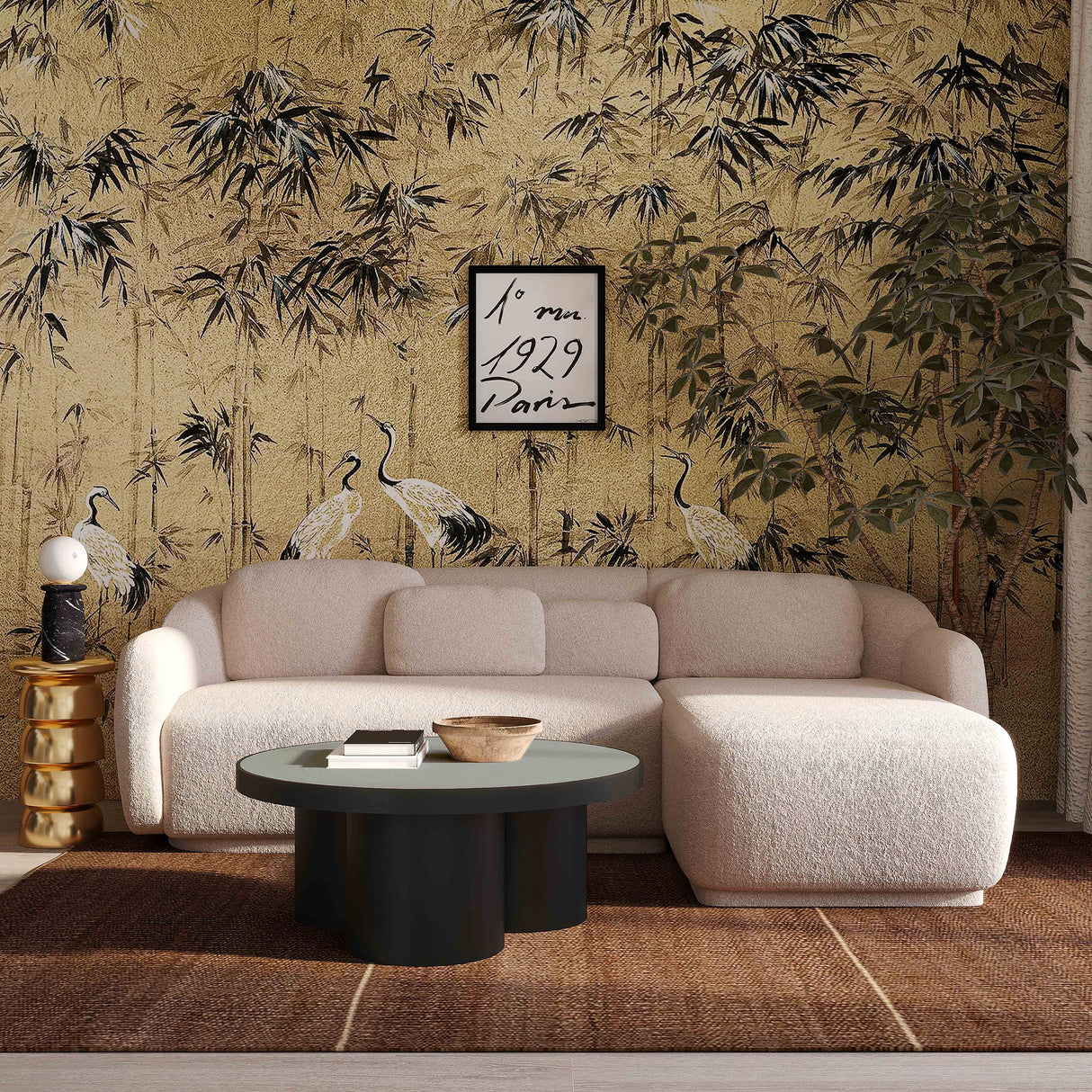 Misty Cream Boucle Sectional by TOV Furniture at Eve Furniture