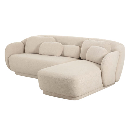Misty Cream Boucle Sectional by TOV Furniture at Eve Furniture
