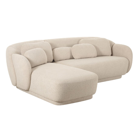 Misty Cream Boucle Sectional by TOV Furniture at Eve Furniture