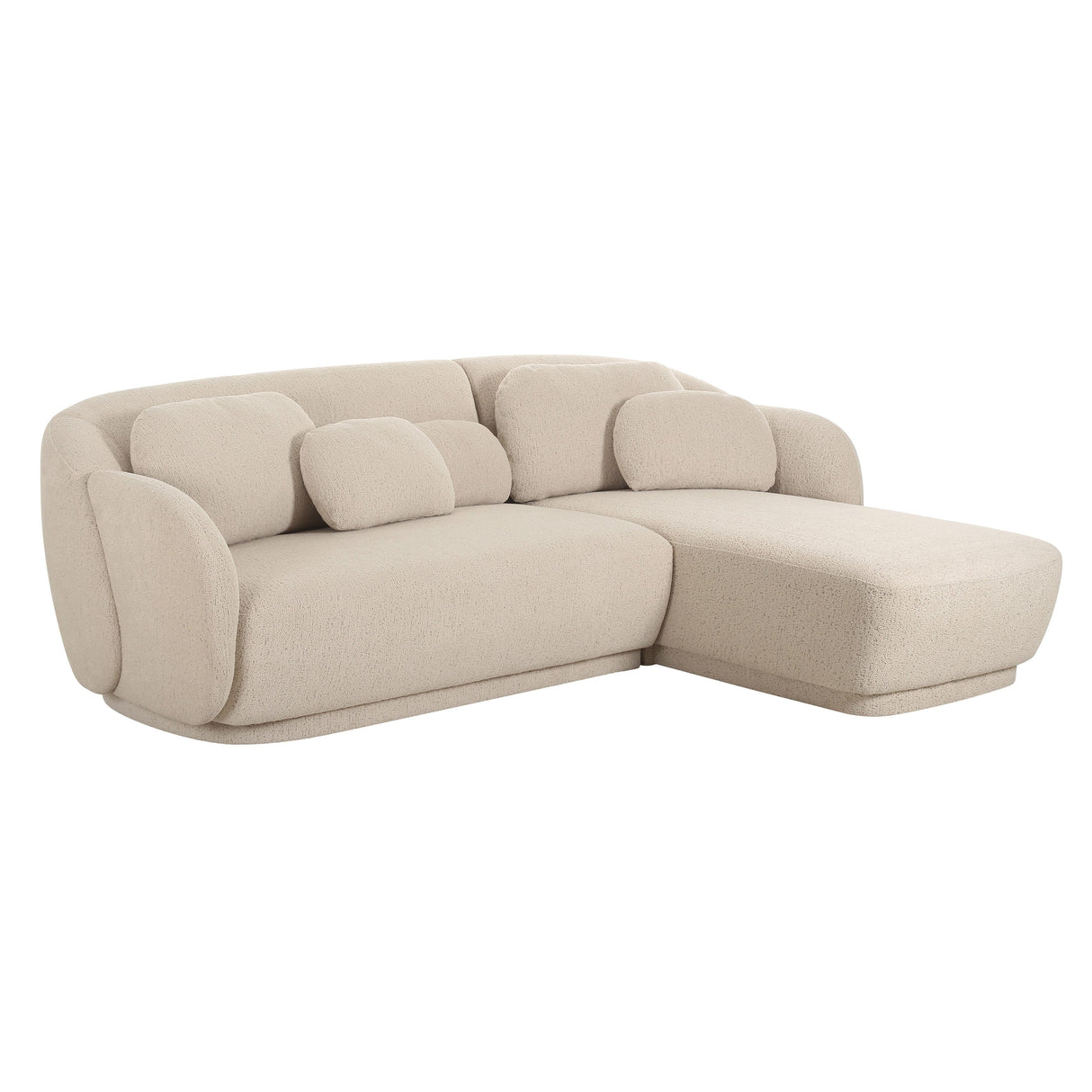 Misty Cream Boucle Sectional by TOV Furniture at Eve Furniture