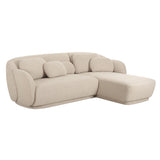Misty Cream Boucle Sectional by TOV Furniture at Eve Furniture