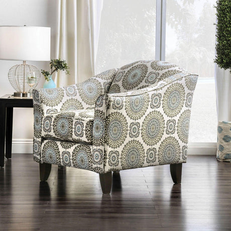 Misty Ivory/Pattern Floral Chair by Furniture of America at Eve Furniture