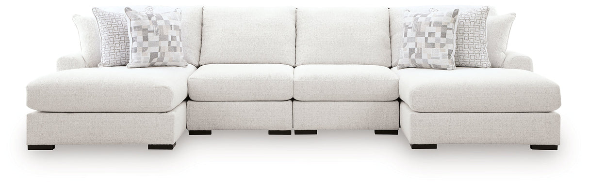 Misty-Lakes Chalk 4-Piece Double Chaise Sectional by Ashley at Eve Furniture