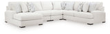 Misty-Lakes Chalk 5-Piece Sectional with LAF Chaise by Ashley at Eve Furniture