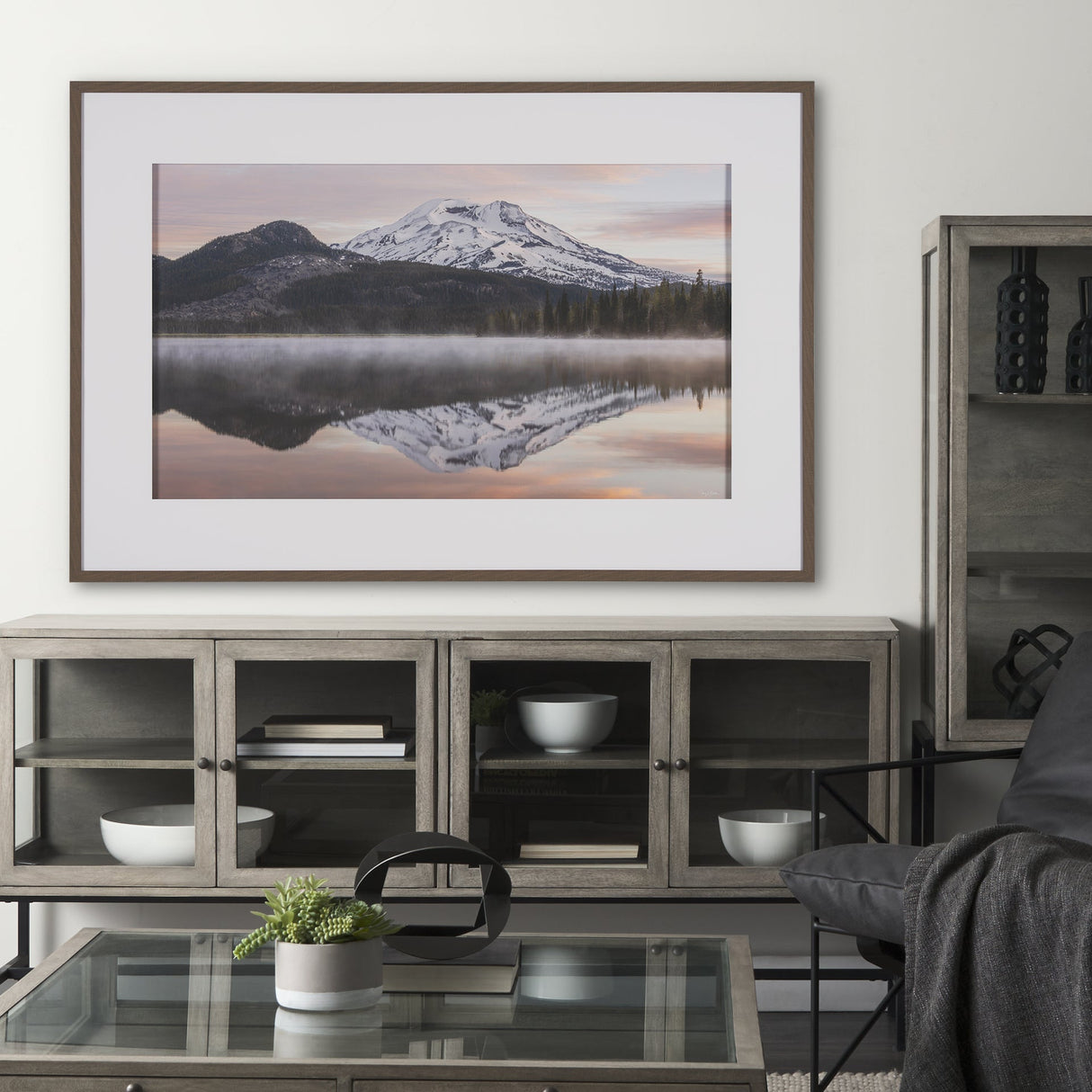 Misty Morn by Gary Blatter a Framed Photo Art Print Matted under Glass by Mercana at Eve Furniture