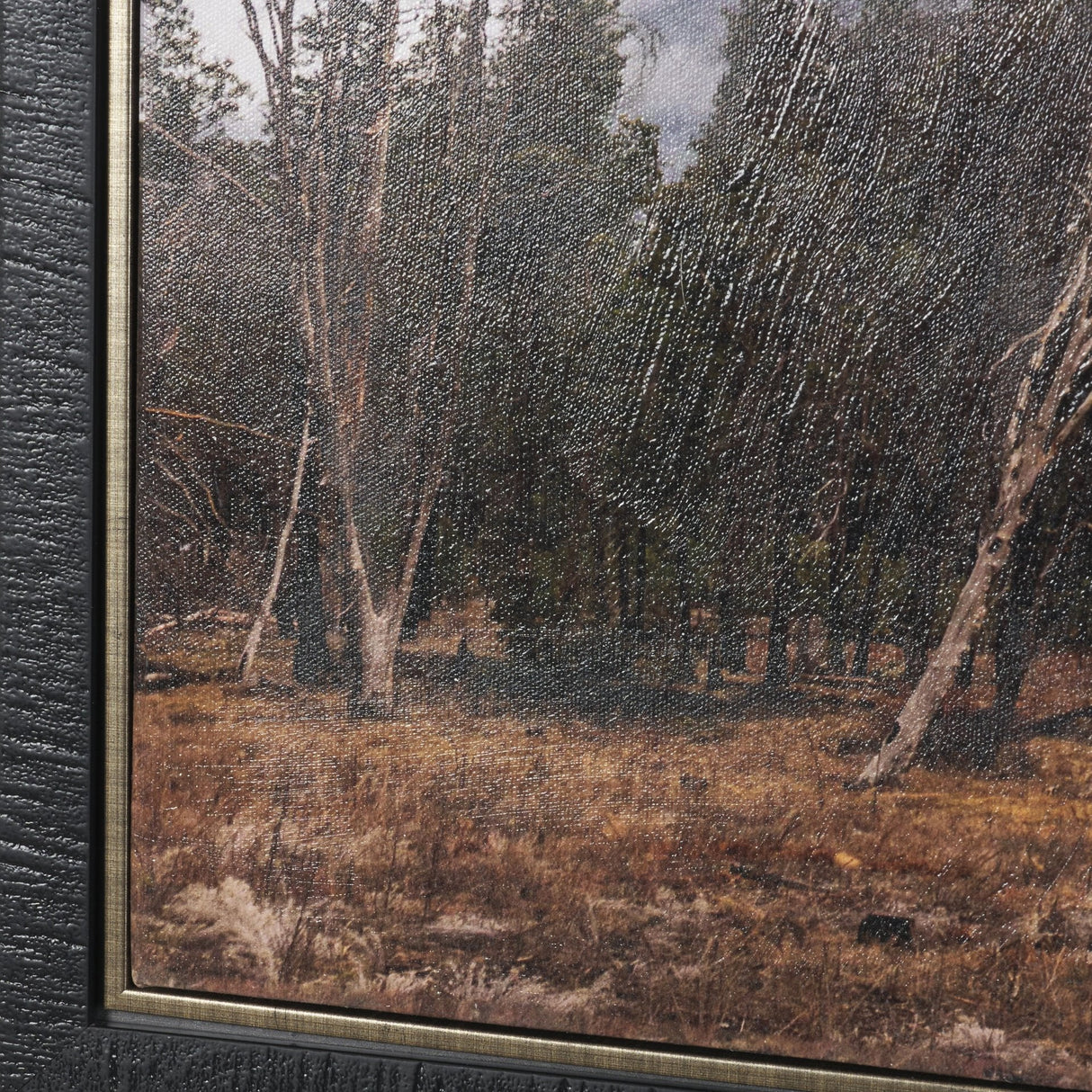 Misty Mountain by Gary Blatter Hand-Embellished Textured Framed Canvas Art Print by Mercana at Eve Furniture