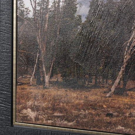 Misty Mountain by Gary Blatter Hand-Embellished Textured Framed Canvas Art Print by Mercana at Eve Furniture