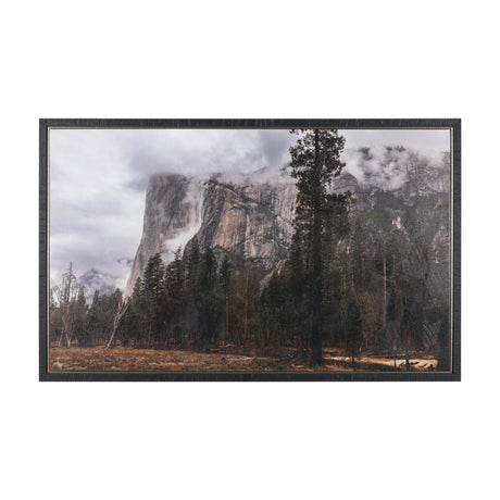 Misty Mountain by Gary Blatter Hand-Embellished Textured Framed Canvas Art Print by Mercana at Eve Furniture
