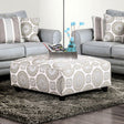 Misty Ivory/Pattern Ottoman by Furniture of America at Eve Furniture