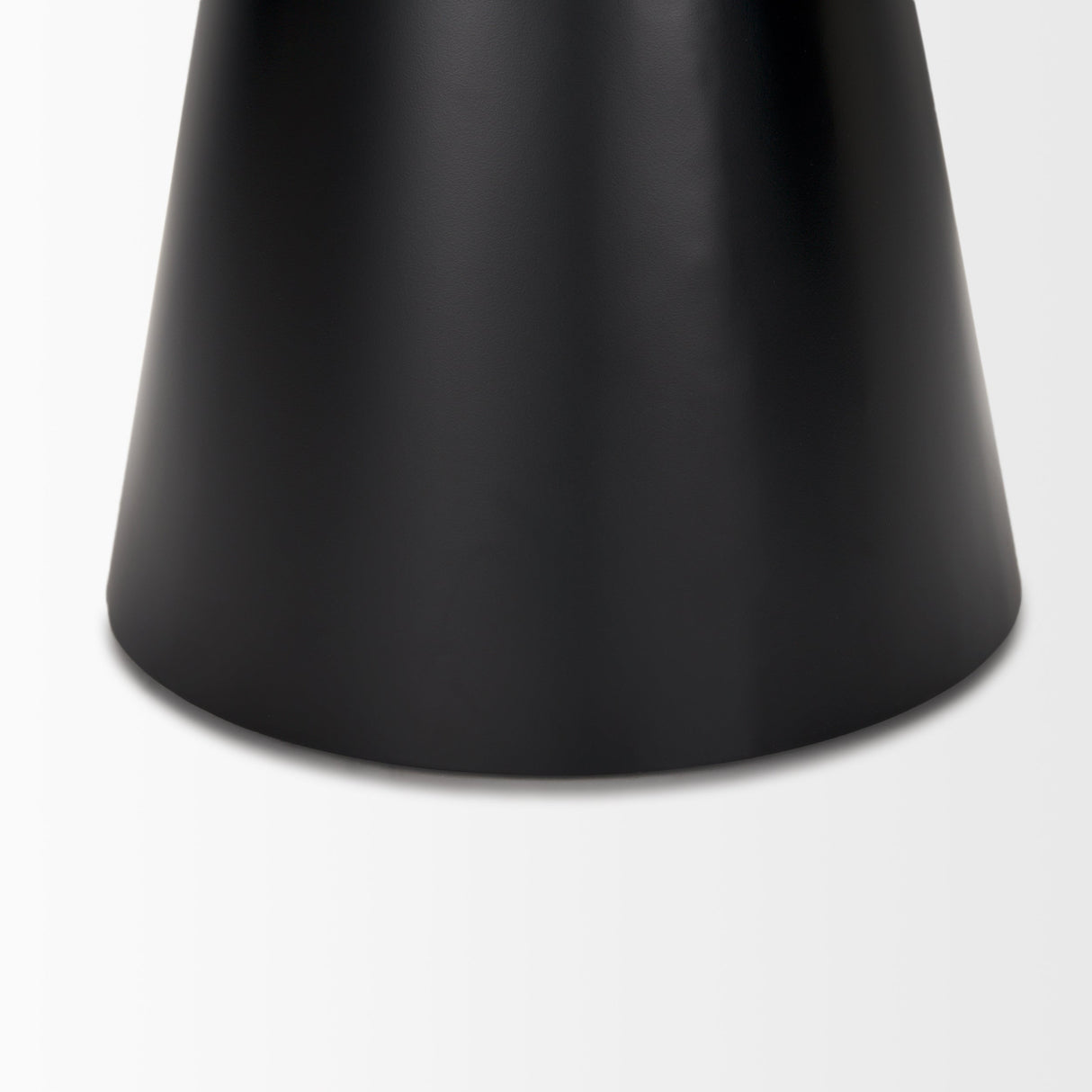 Mitchell 22.0L x 22.0W x 23.0H Black Metal Pedetal Base with Brown Wood Top Side Table by Mercana at Eve Furniture