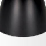 Mitchell Black Metal Pedestal Base with Brown Wood Top Coffee Table by Mercana at Eve Furniture
