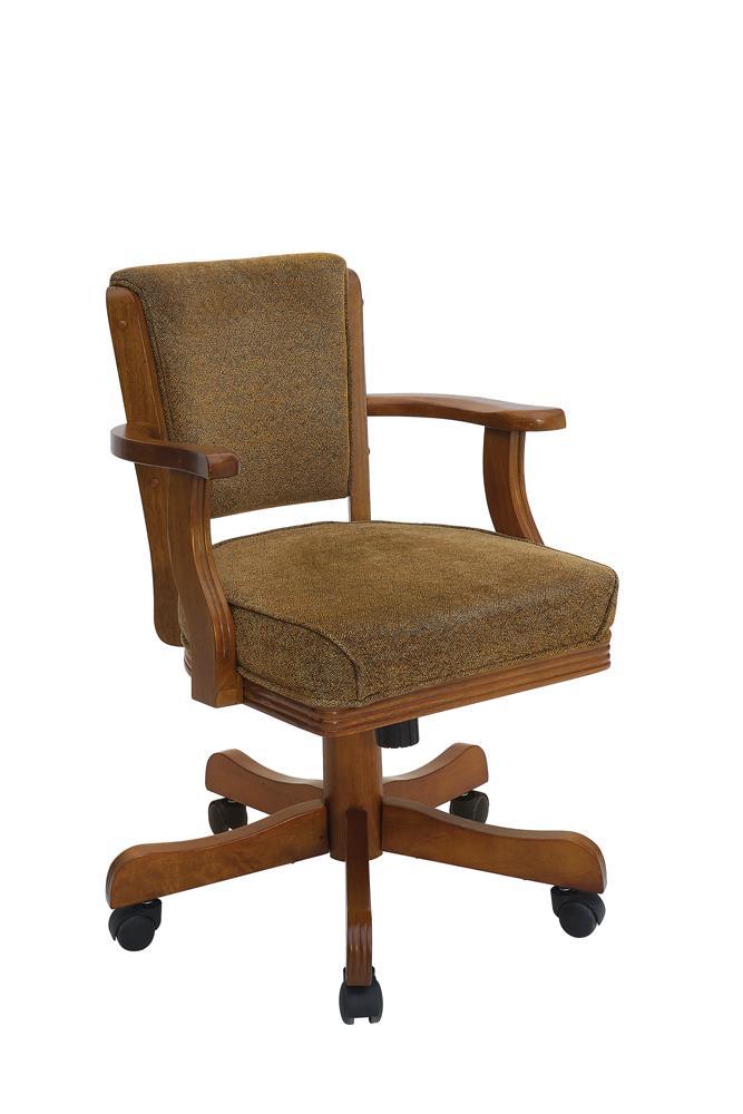 Mitchell Olive-Brown and Amber Upholstered Game Chair by Coaster at Eve Furniture