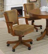 Mitchell Olive-Brown and Amber Upholstered Game Chair by Coaster at Eve Furniture
