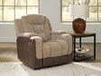 Mixed Motion Brownstone Power Recliner by Ashley at Eve Furniture
