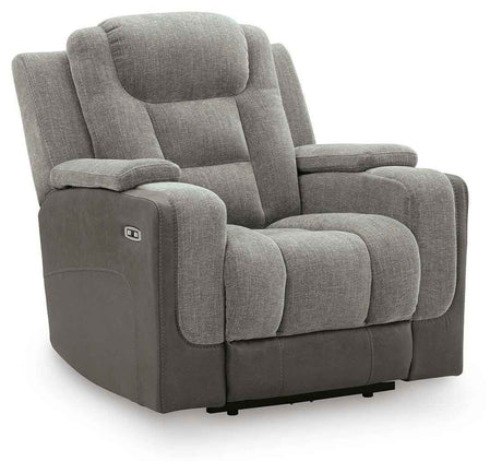 Mixed Motion Shadow Power Recliner by Ashley at Eve Furniture