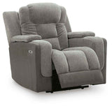 Mixed Motion Shadow Power Recliner by Ashley at Eve Furniture