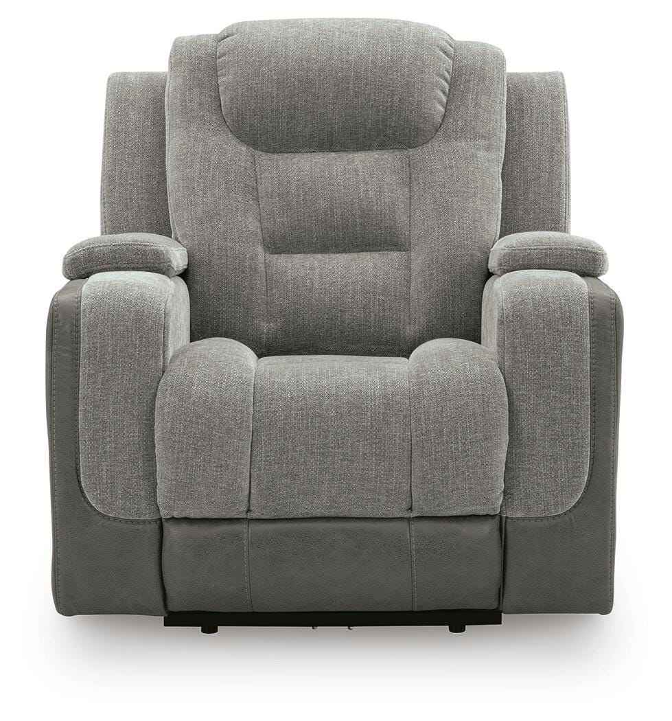 Mixed Motion Shadow Power Recliner by Ashley at Eve Furniture