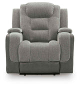 Mixed Motion Shadow Power Recliner by Ashley at Eve Furniture
