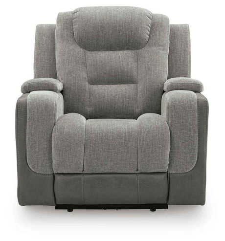 Mixed Motion Shadow Power Recliner by Ashley at Eve Furniture