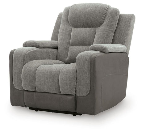 Mixed Motion Shadow Power Recliner by Ashley at Eve Furniture