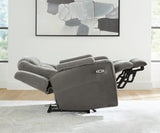 Mixed Motion Shadow Power Recliner by Ashley at Eve Furniture