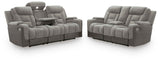 Mixed Motion Shadow Power Reclining Living Room Set by Ashley at Eve Furniture